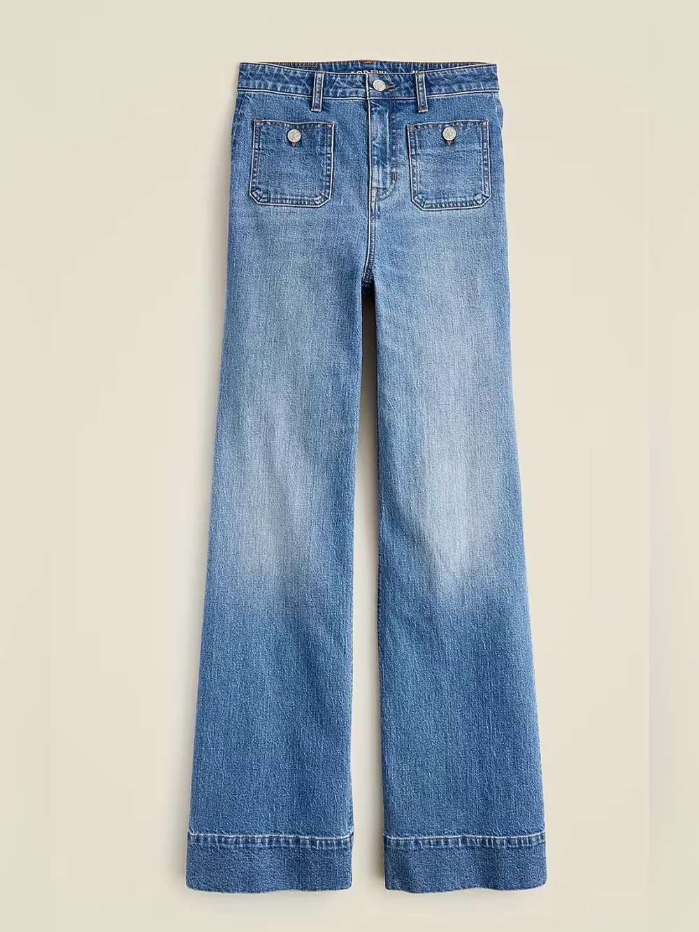 J. Crew High rise Sailor Denim Trouser in 1996 semi-stretch Size 29 Style CC569